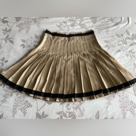 Vintage Dresses & Skirts - Nicole Miller Collection Vintage Beige Pleated Mini Skirt 4 Preppy Old Money